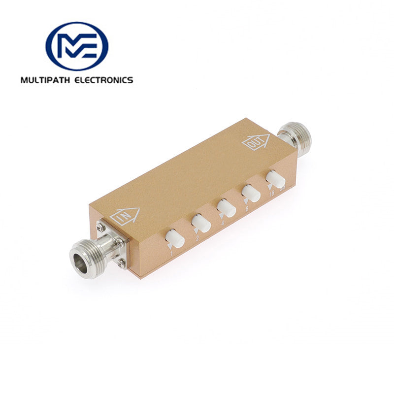 N Push Button Step Attenuator, ASP3N2-30-1 DC-3GHz, 2W, 0-30dB, Unidirectional