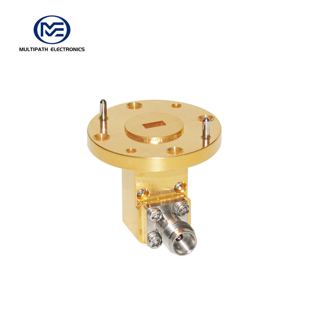 WR19, 1,85 mm-Buchse, orthogonaler Wellenleiter-Koaxial-Adapter, 39,2-59,6 GHz