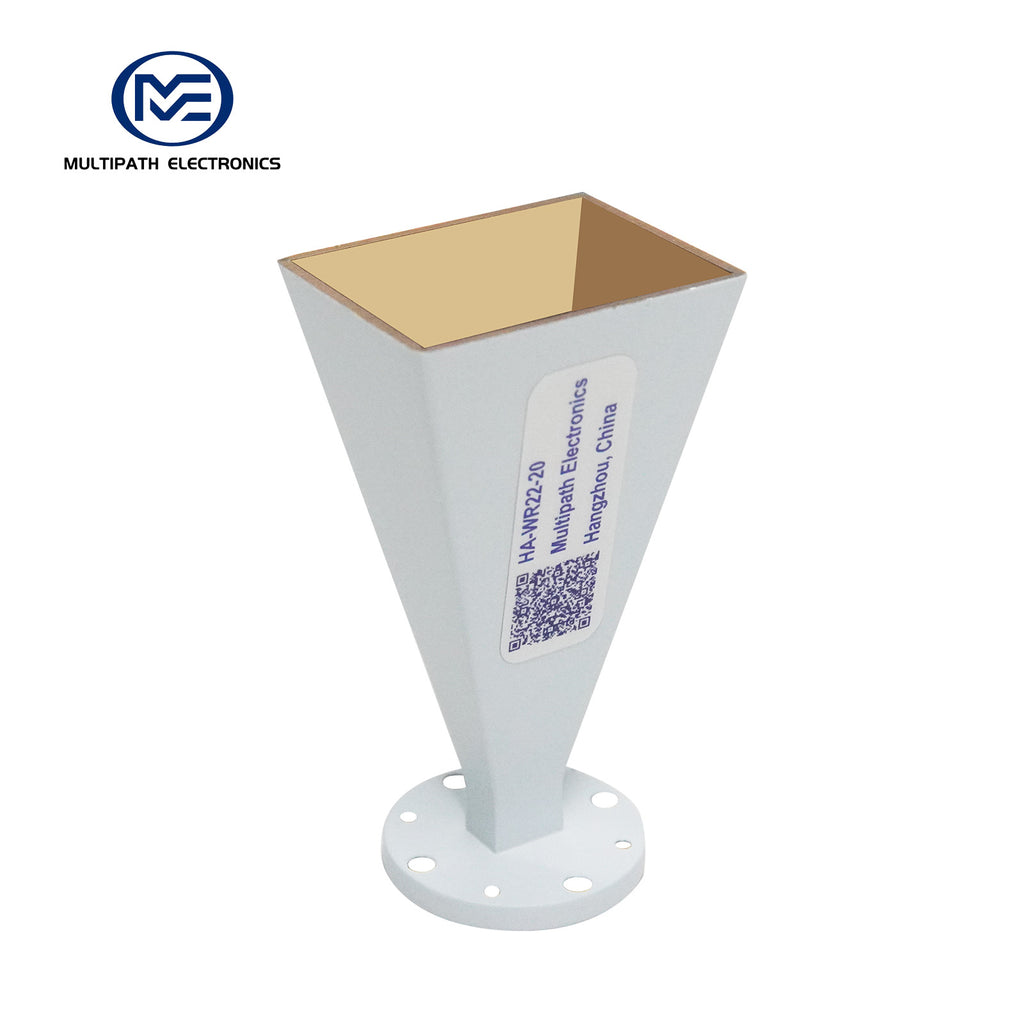 WR22 Standard Gain Horn Antenna, 32.9-50.1 GHz, 10–20 dBi Nominal Gain, 2.4-F