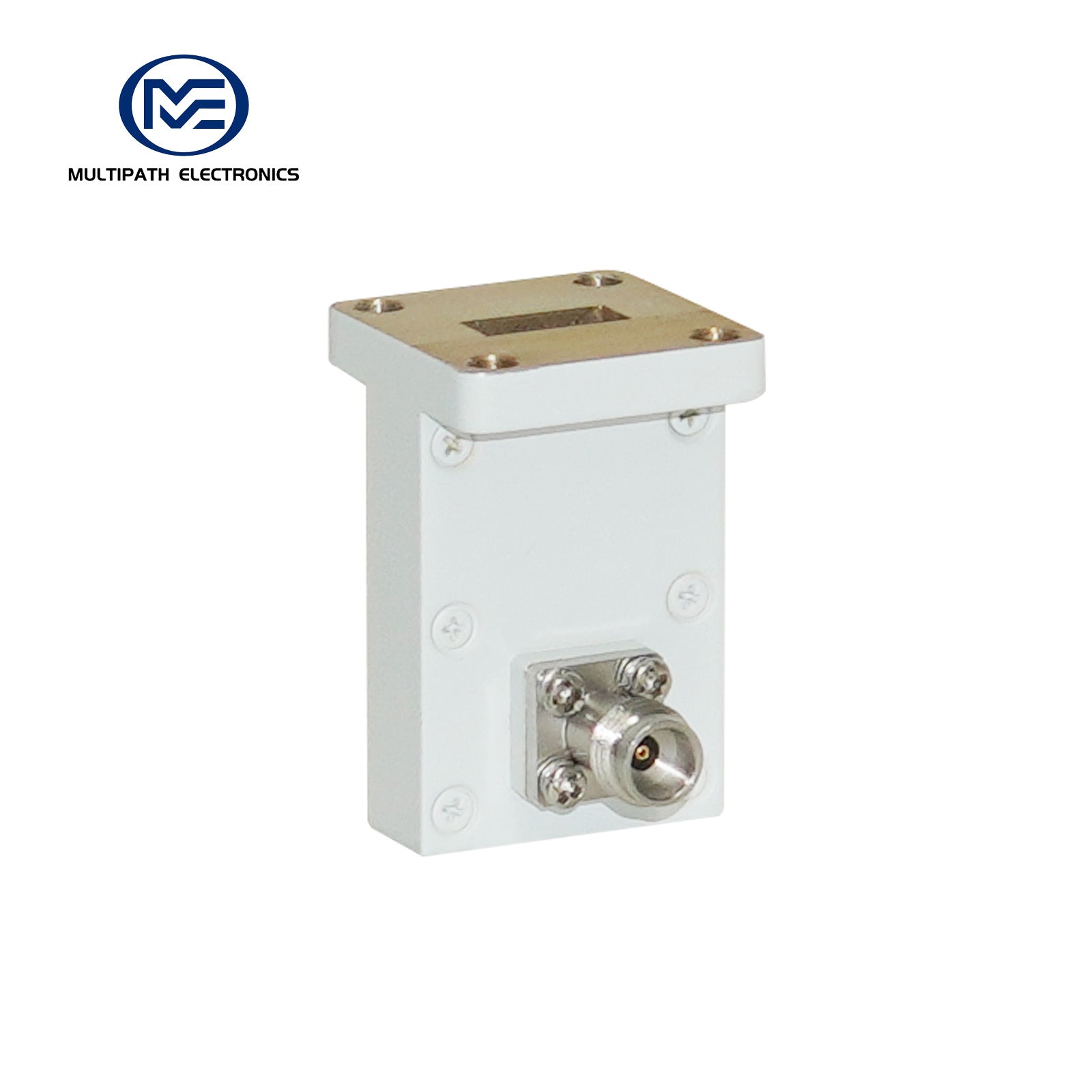 WR42, 2.4 Female, Orthogonal Waveguide to Coax Adapter, 17.6–26.7 GHz