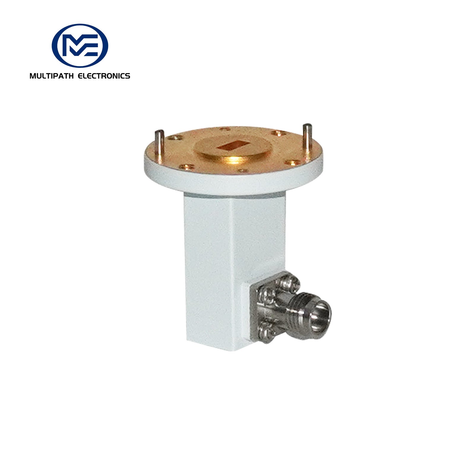 WR22, 2.4 Female, Orthogonal Waveguide to Coax Adapter, 32.9–50.1 GHz