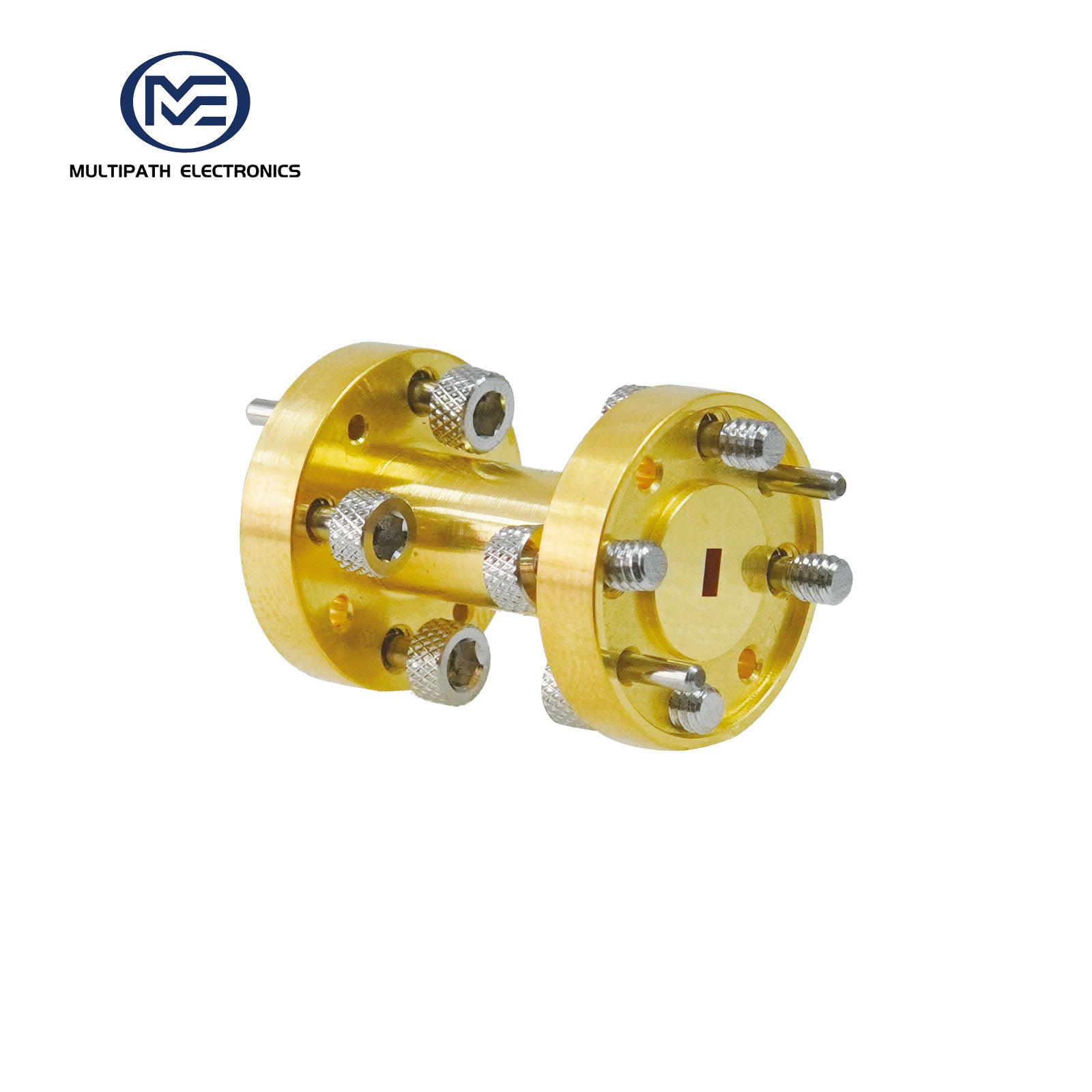 WR10 Hohlleiter-Geradstück, 73,8-112,0 GHz, UG-387/U-M, vergoldet