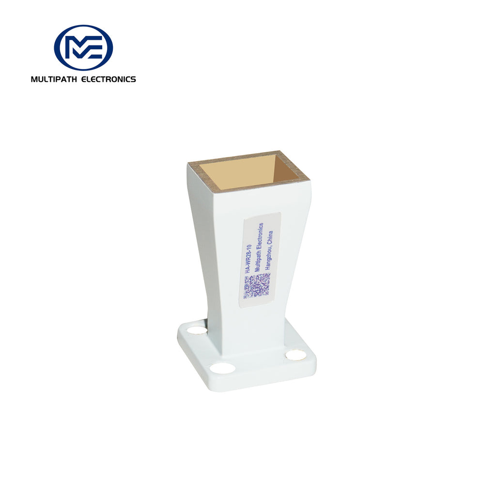 WR28 Antenne cornet à gain standard, 26,5-40,0 GHz, gain nominal de 10-20 dBi, 2,4-F