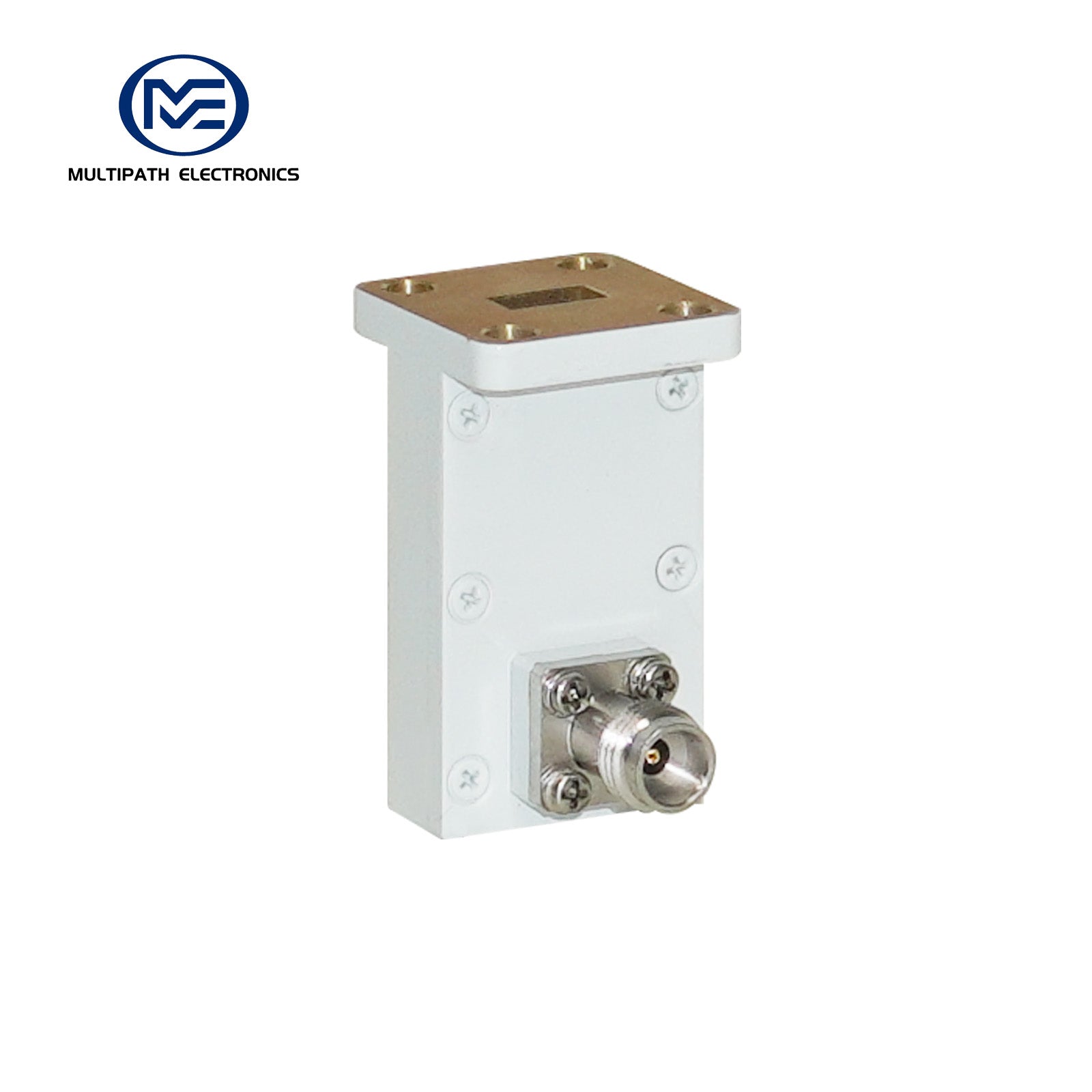 WR28, 2.4 Female, Orthogonal Waveguide to Coax Adapter, 26.3–40.0 GHz