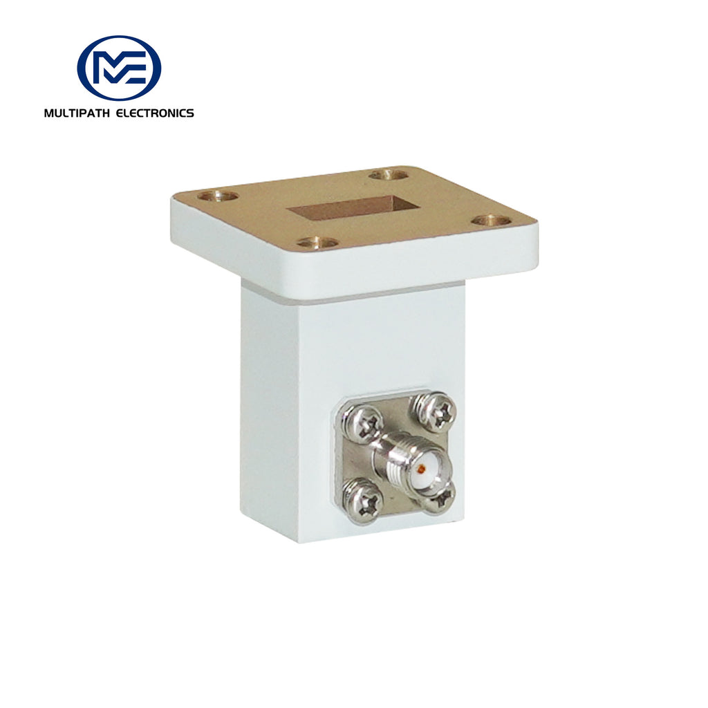 WR51, SMA Female, Orthogonal Waveguide to Coax Adapter, 14.5–22.0 GHz