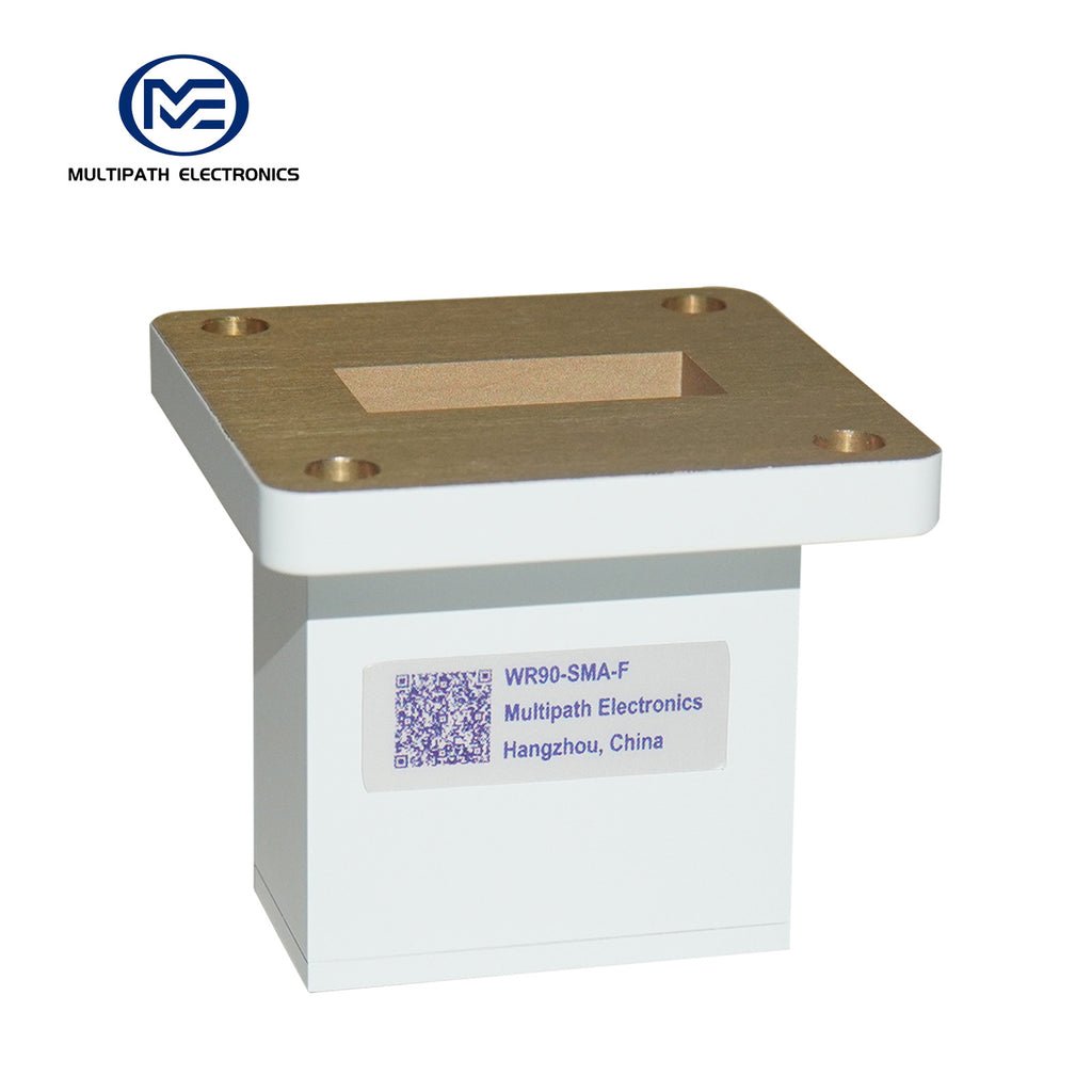 WR90, SMA Female, Orthogonal Waveguide to Coax Adapter, 8.2–12.5 GHz