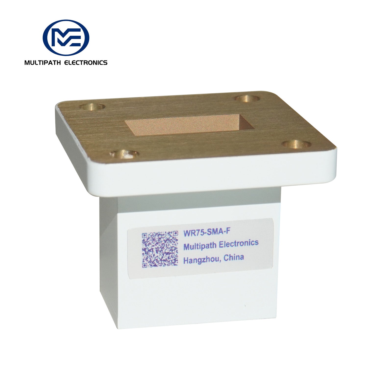 WR75, SMA Female, Orthogonal Waveguide to Coax Adapter, 9.84–15.0 GHz