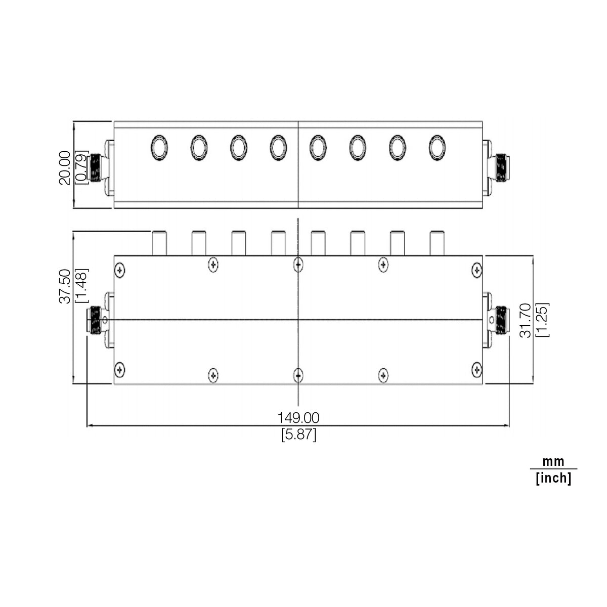 SMA Push Button Step Attenuator, ASP3S2-60-1 DC-3GHz, 2W, 0-60dB