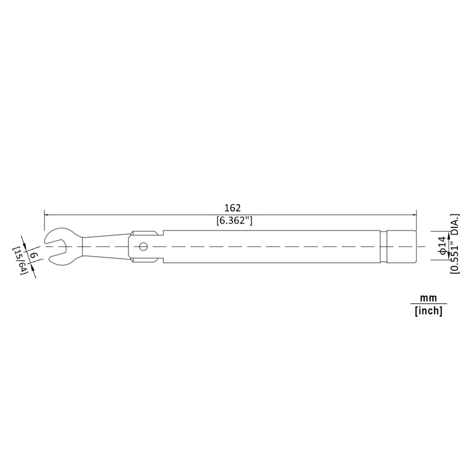 Stainless steel SSMA bending torque wrench with a torque of 0.9N·m
