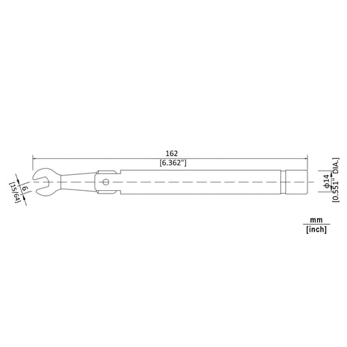 Stainless steel SSMA bending torque wrench with a torque of 0.9N·m