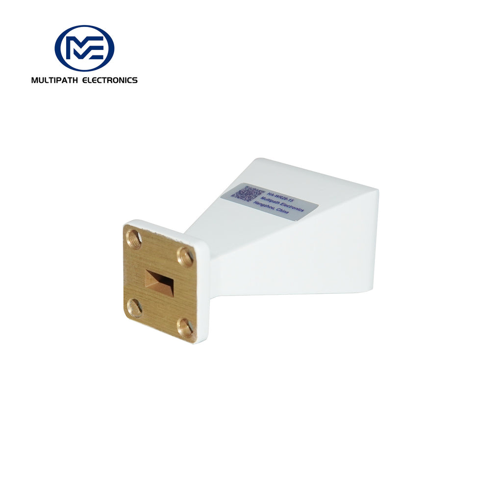 WR28 Antenne cornet à gain standard, 26,5-40,0 GHz, gain nominal de 10-20 dBi, 2,4-F