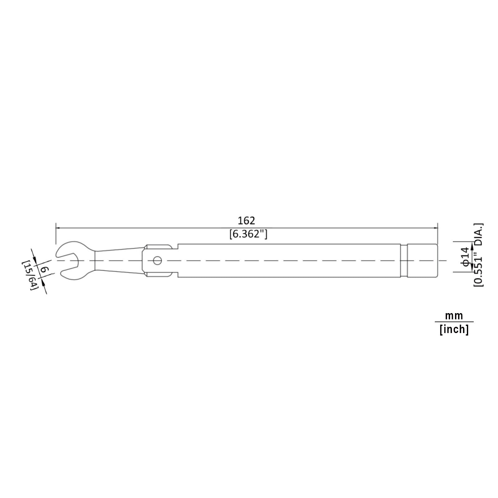 1.0mm bending torque wrench with a torque of 0.45N·m and an opening of 6mm