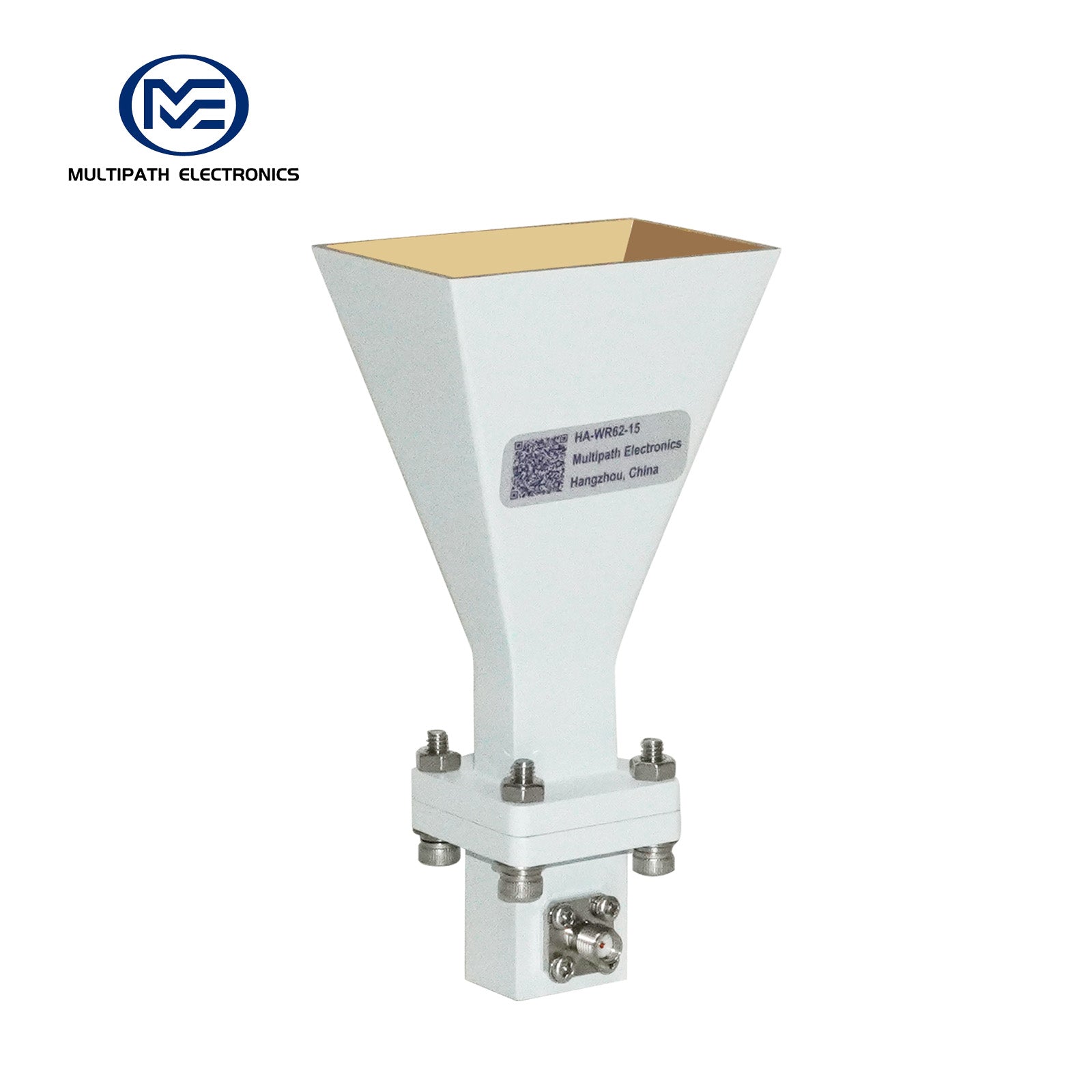 WR62-Standard-Gewinnhornantenne mit Hohlleiter-Koaxial-Adapter, 11,9–18,0 GHz, 10–20 dBi Nenngewinn, SMA-F
