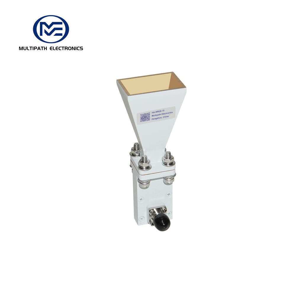 WR28 Standard Gain Horn Antenna with Waveguide-to-Coaxial Adapter, 26.5-40.0 GHz, 10–20 dBi Nominal Gain, 2.4-