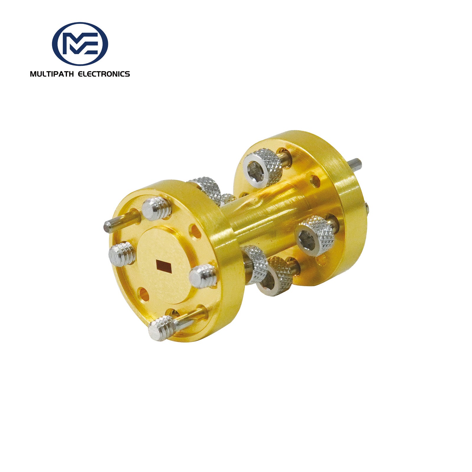 WR10 Hohlleiter-Geradstück, 73,8-112,0 GHz, UG-387/U-M, vergoldet