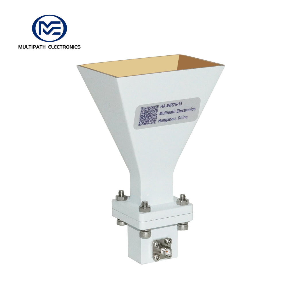 WR75 Standard-Hornantenne mit Hohlleiter-Koaxialadapter, 9,84-15,0 GHz, 10–20 dBi nominaler Gewinn, SMA-F