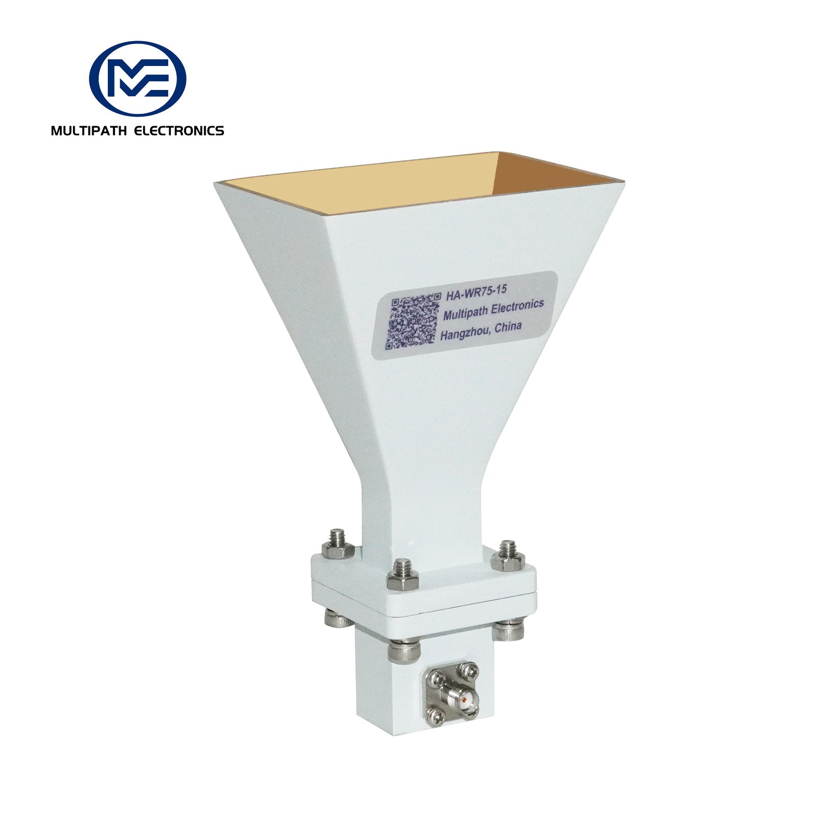WR75 Standard-Hornantenne mit Hohlleiter-Koaxialadapter, 9,84-15,0 GHz, 10–20 dBi nominaler Gewinn, SMA-F