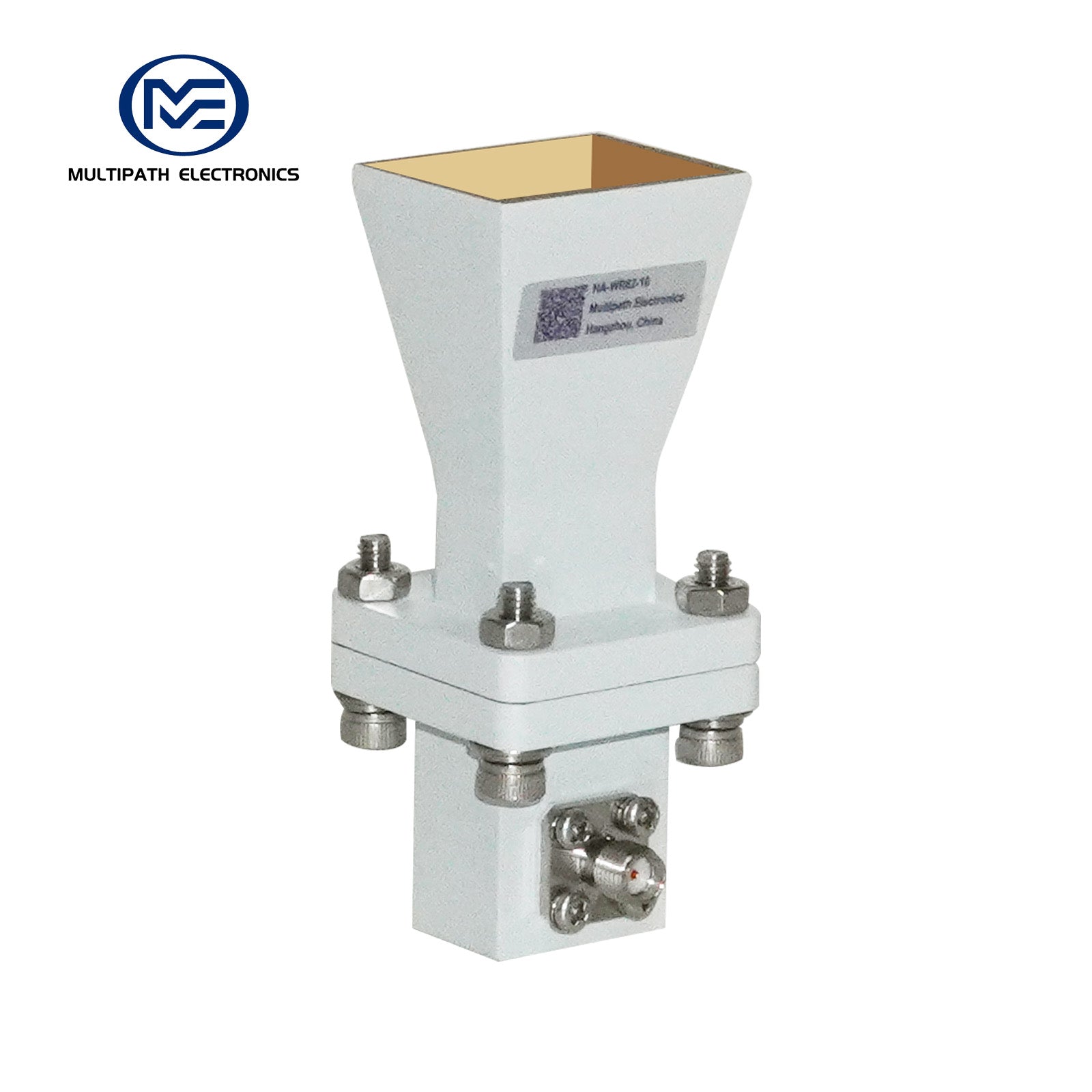 WR62-Standard-Gewinnhornantenne mit Hohlleiter-Koaxial-Adapter, 11,9–18,0 GHz, 10–20 dBi Nenngewinn, SMA-F