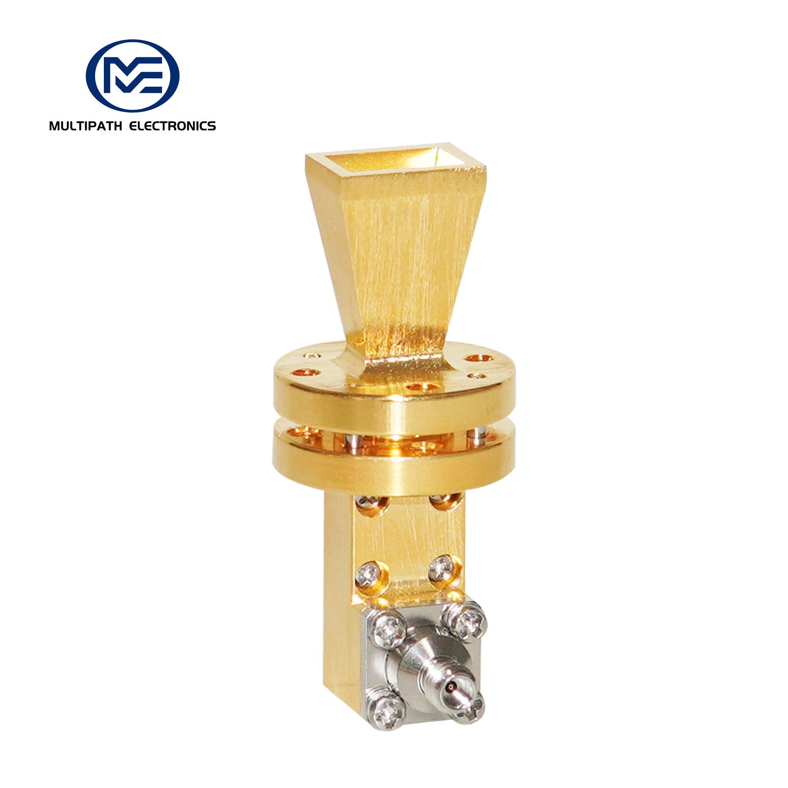 WR10 Standard-Hornantenne mit Hohlleiter-Koaxialadapter, 73,8–112,0 GHz, 10–20 dBi Nominalverstärkung, 1,0-F