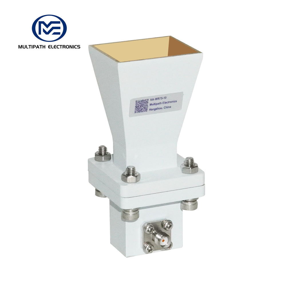 WR75 Standard-Hornantenne mit Hohlleiter-Koaxialadapter, 9,84-15,0 GHz, 10–20 dBi nominaler Gewinn, SMA-F