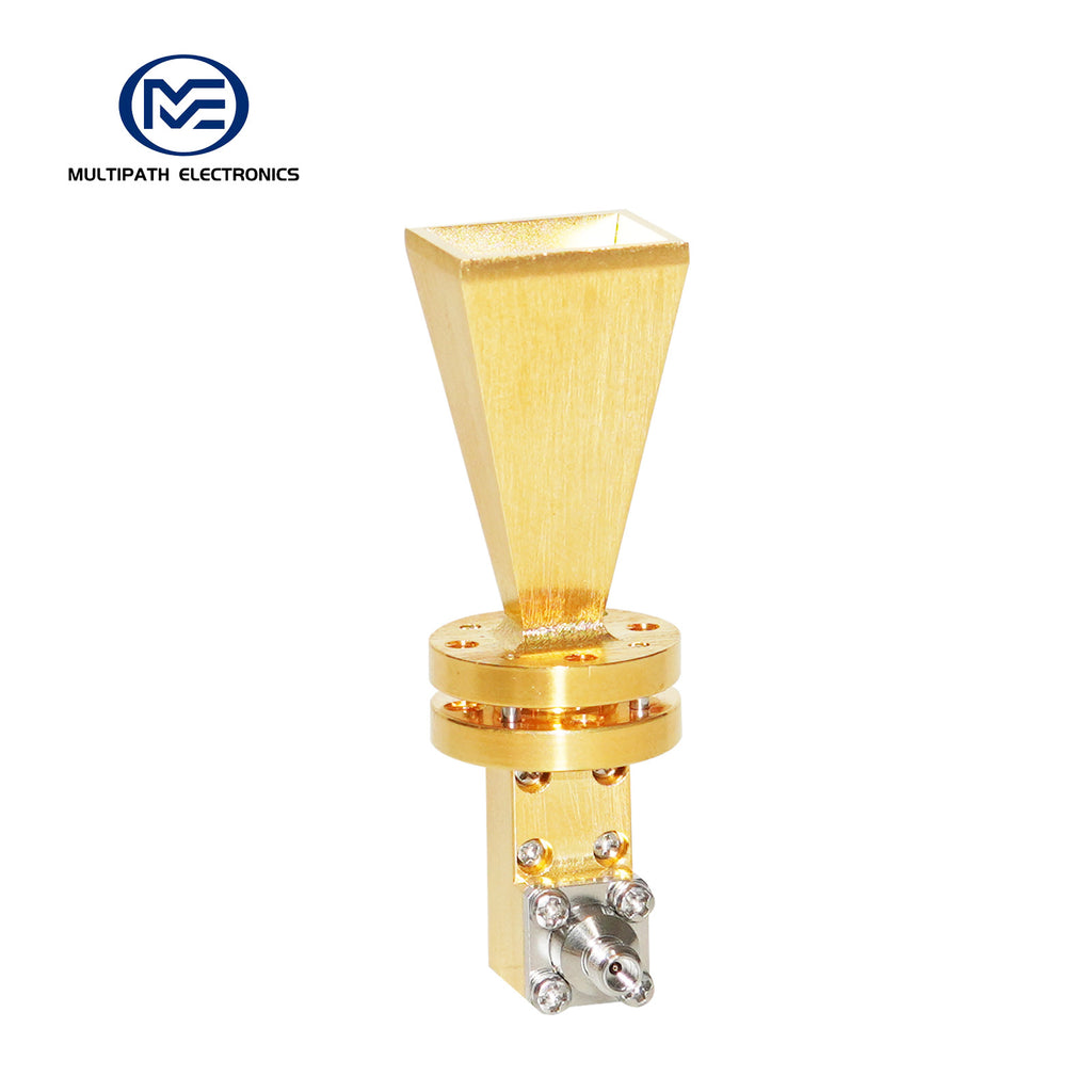 WR10 Standard-Hornantenne mit Hohlleiter-Koaxialadapter, 73,8–112,0 GHz, 10–20 dBi Nominalverstärkung, 1,0-F