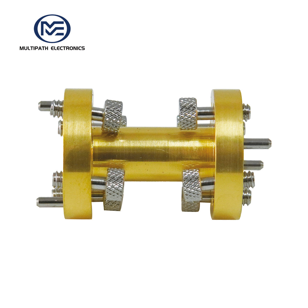 WR10 Hohlleiter-Geradstück, 73,8-112,0 GHz, UG-387/U-M, vergoldet