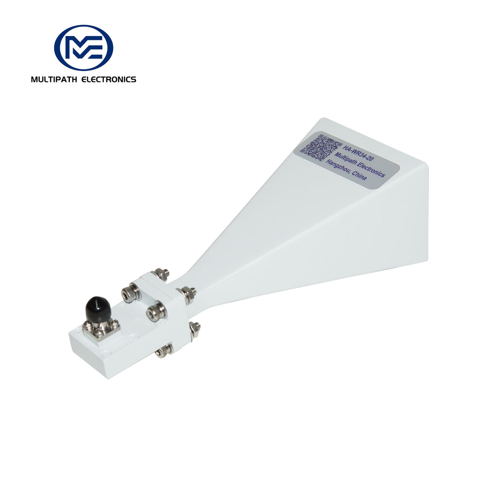 WR34 Standard Gain Horn Antenna with Waveguide-to-Coaxial Adapter, 21.7-33.0 GHz, 10–20 dBi Nominal Gain, 2.4-F