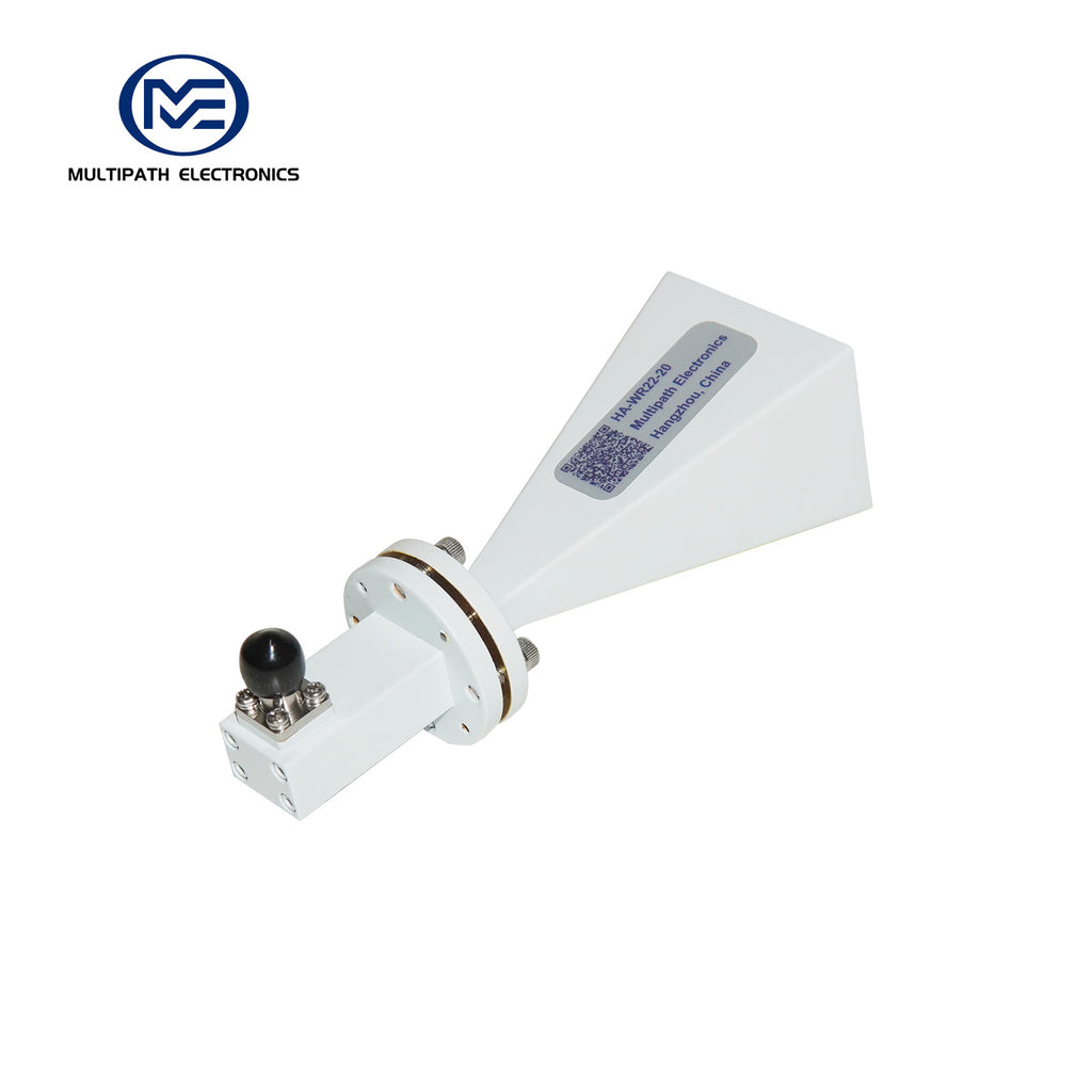 WR22 Standard-Hornantenne mit Hohlleiter-Koaxial-Adapter, 32,9-50,1 GHz, 10–20 dBi Nenngewinn, 2,4-F