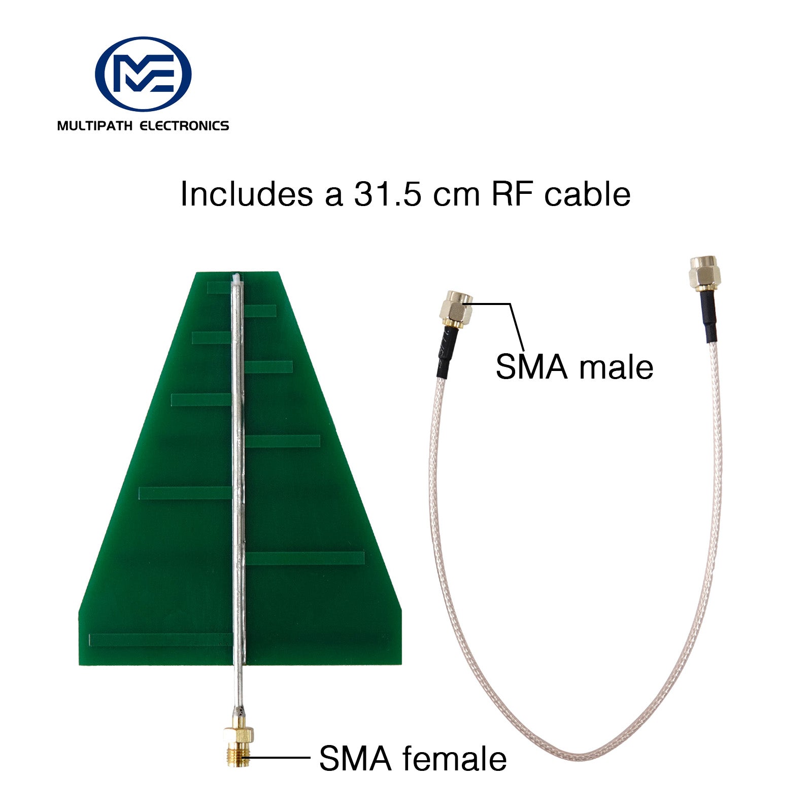 50 MHz-6.5 GHz Ultra-Wideband 5 dBi Gain Log-periodic Antenna, UWB, SMA female