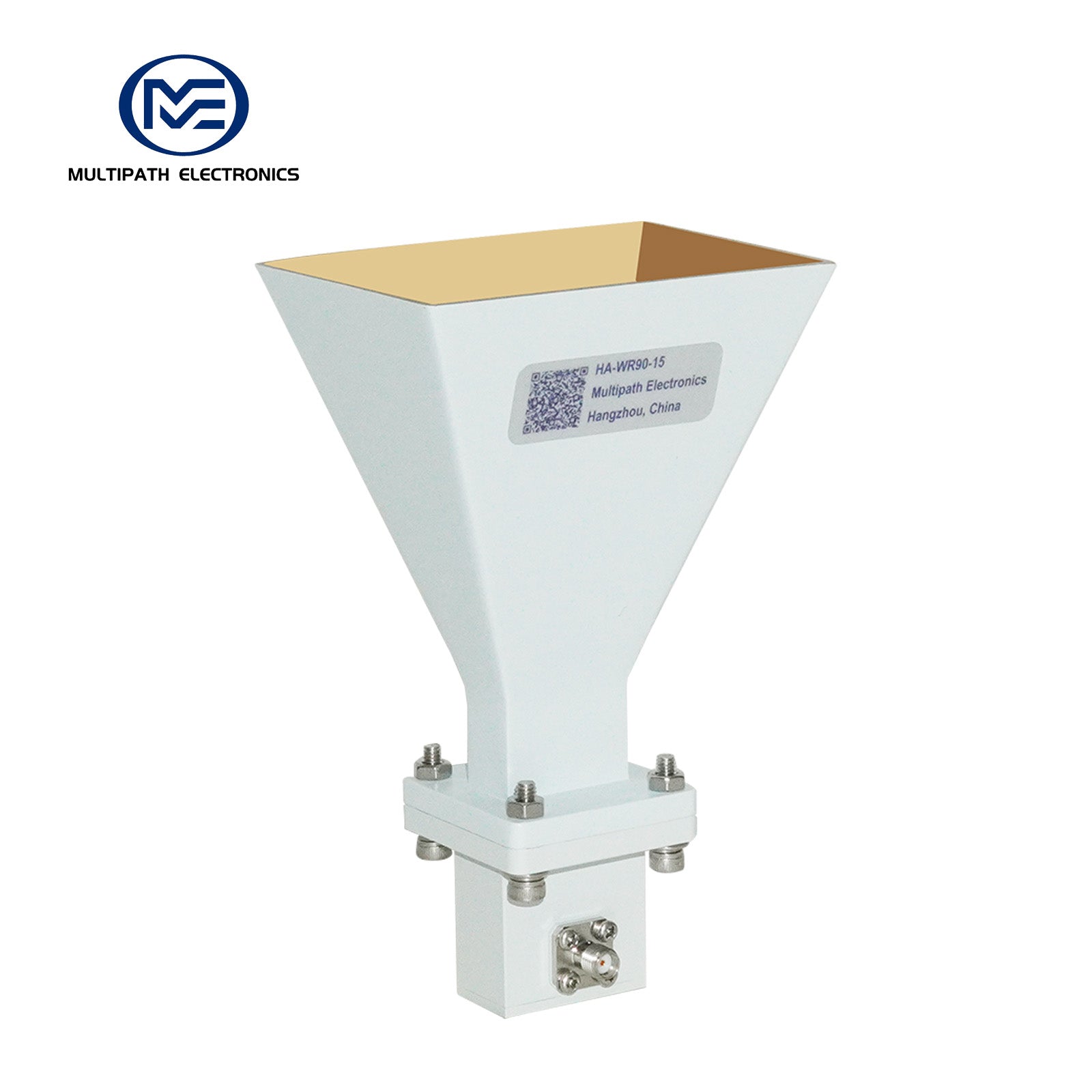 WR90 Standard-Hornantenne mit Hohlleiter-Koaxialadapter, 8,2–12,5 GHz, 10–20 dBi Nenngewinn, SMA-F