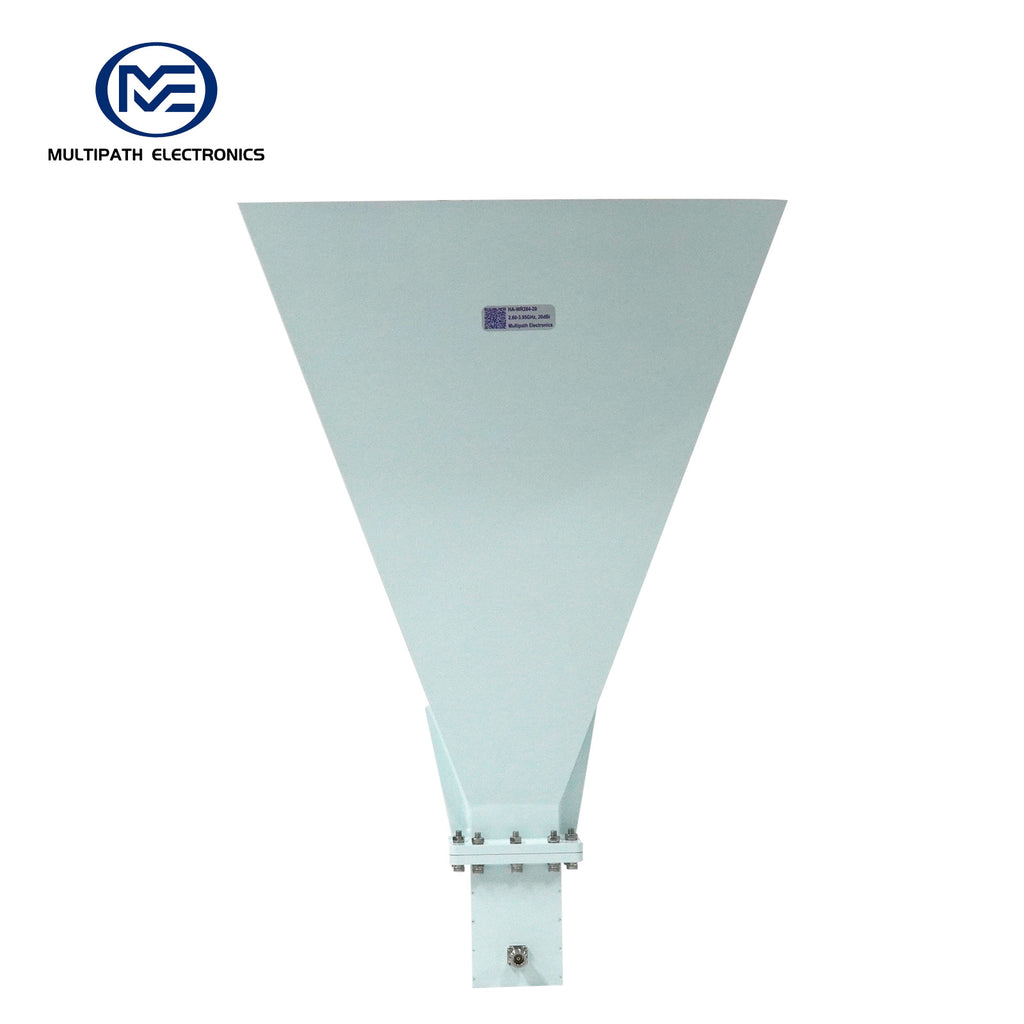 WR284 Standardgewinnhornantenne mit Hohlleiter-Koaxial-Adapter, 2,6–3,95 GHz, 10–20 dBi Nenngewinn, N-Buchse