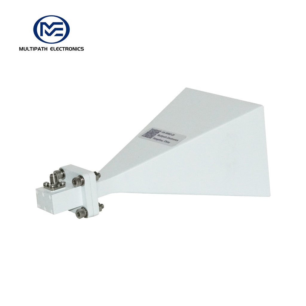 WR62-Standard-Gewinnhornantenne mit Hohlleiter-Koaxial-Adapter, 11,9–18,0 GHz, 10–20 dBi Nenngewinn, SMA-F