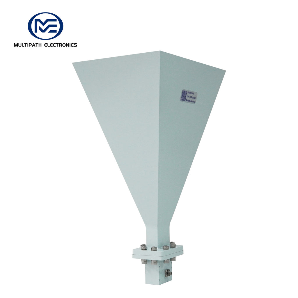 WR159 Standard Gain Horn Antenna with Waveguide-to-Coaxial Adapter, 4.64-7.05 GHz, 10–20 dBi Nominal Gain, SMA-F