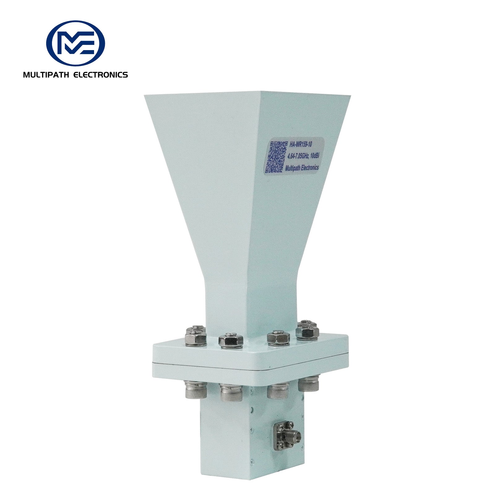WR159 Standardgewinn-Hornantenne mit Hohlleiter-Koaxialadapter, 4,64-7,05 GHz, 10–20 dBi Nenngewinn, SMA-F