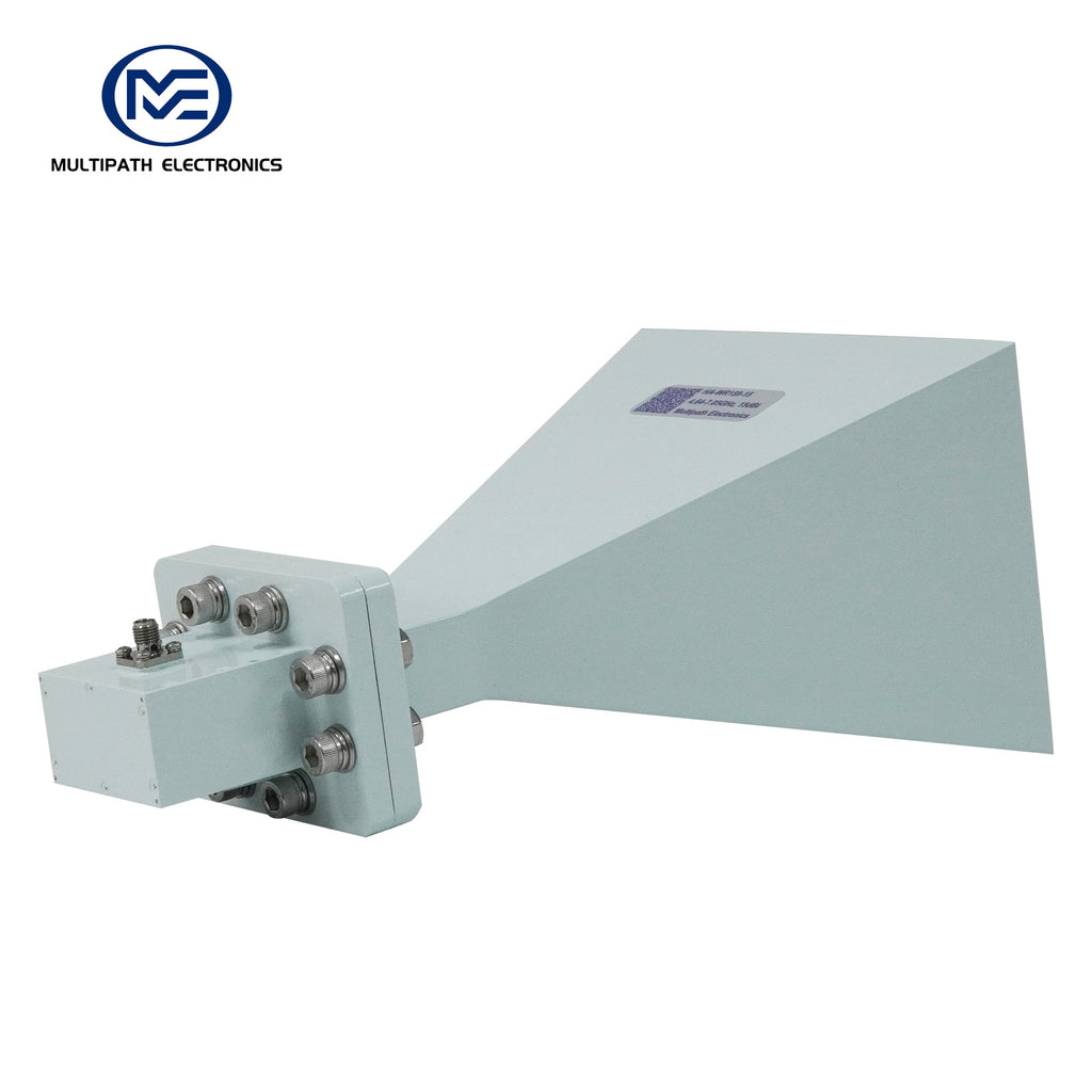 WR159 Standard Gain Horn Antenna with Waveguide-to-Coaxial Adapter, 4.64-7.05 GHz, 10–20 dBi Nominal Gain, SMA-F