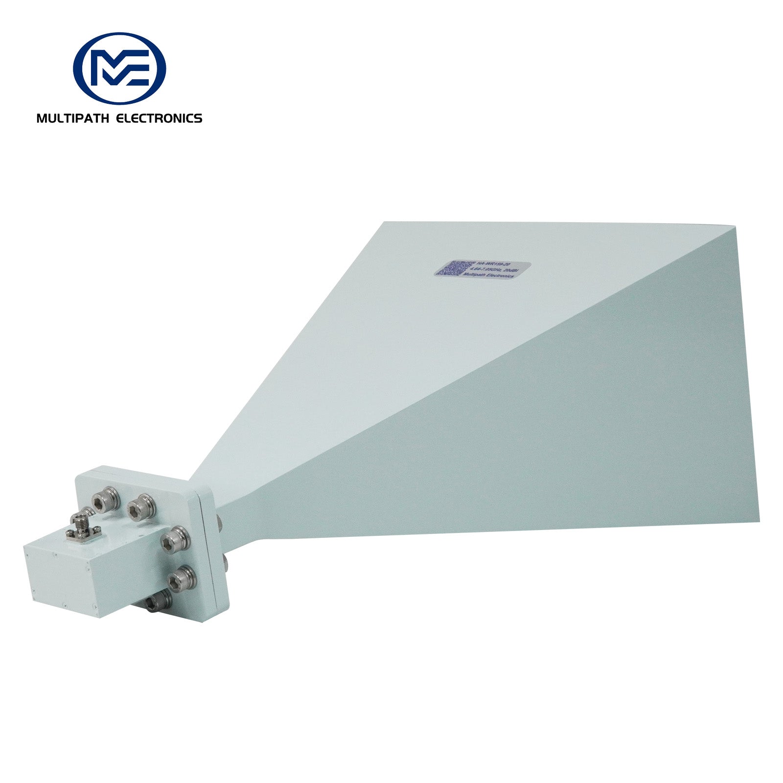 WR159 Standard Gain Horn Antenna with Waveguide-to-Coaxial Adapter, 4.64-7.05 GHz, 10–20 dBi Nominal Gain, SMA-F