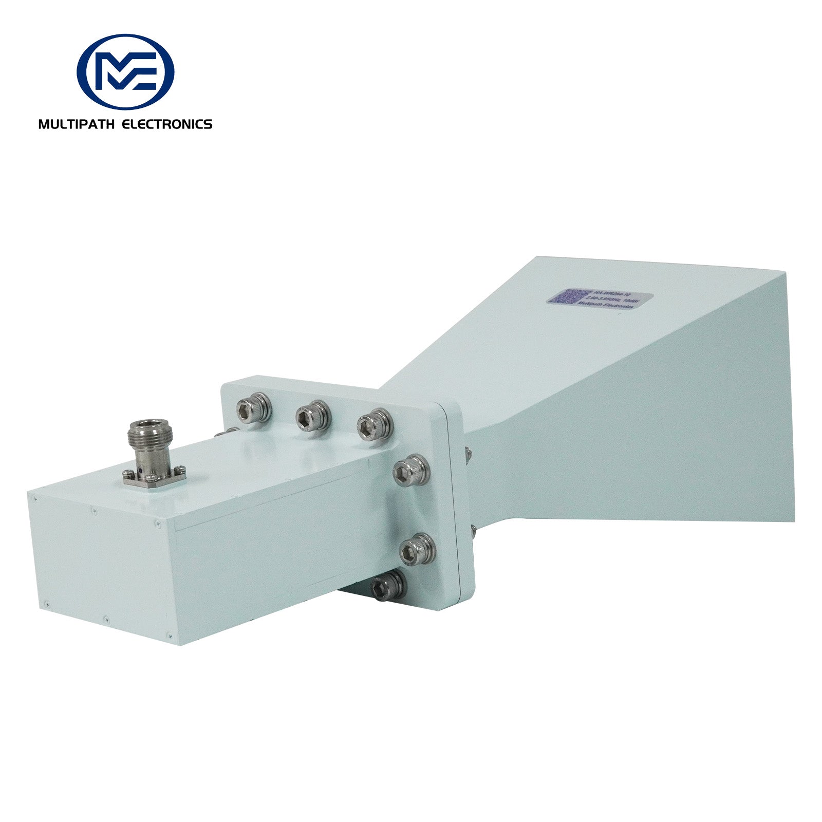 WR284 Standardgewinnhornantenne mit Hohlleiter-Koaxial-Adapter, 2,6–3,95 GHz, 10–20 dBi Nenngewinn, N-Buchse